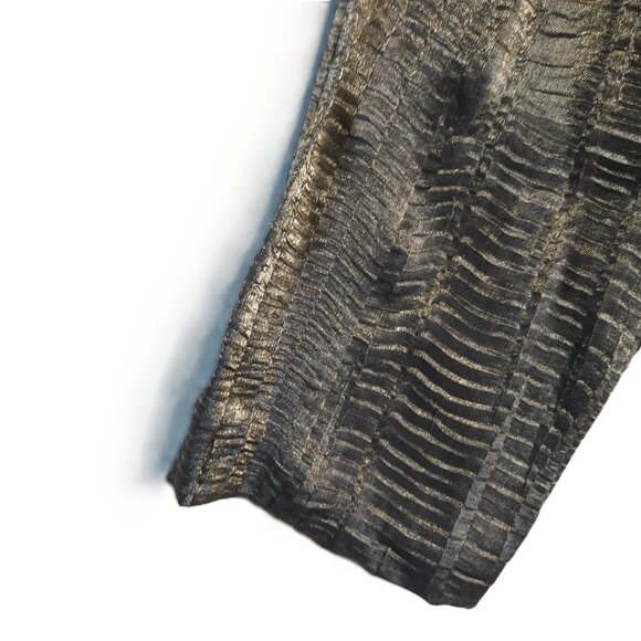 Vtg Joseph Ribkoff Green Metallic 4-Button Blazer 6 - Picture 3 of 8